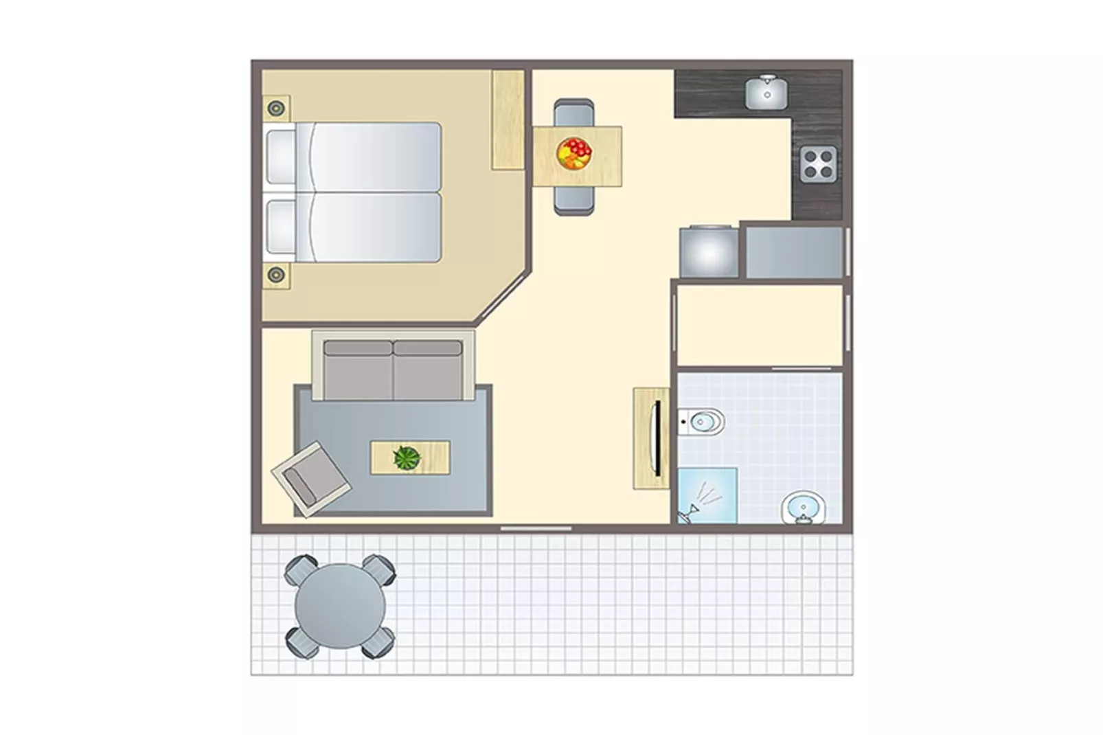 Bungalow 2A - Plattegrond