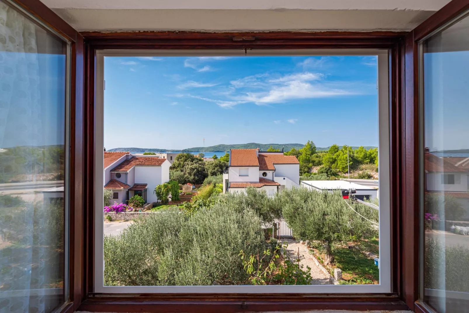 Apartments Bruna - one bedroom apartment A1-Uitzicht zomer