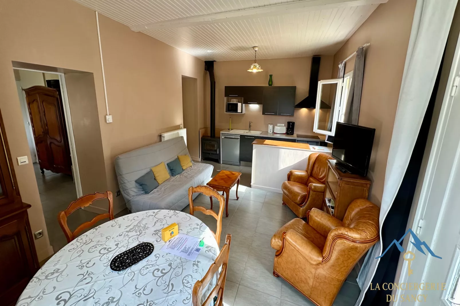 Le Flocon Le Mont Dore 4 pers-Woonkamer