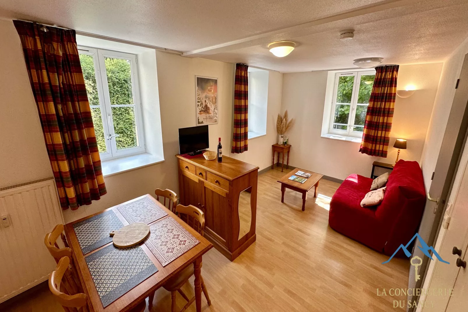 La Rive Gambetta La Bourboule 4 pers-Woonkamer