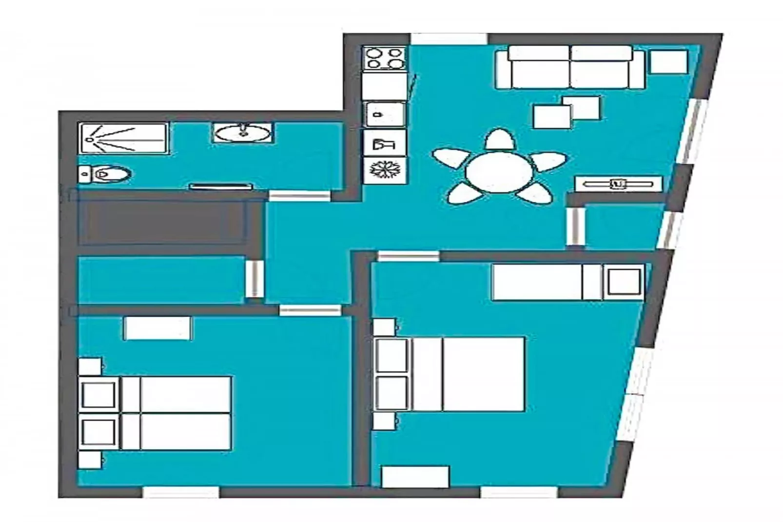 Villa Pax 1 - La Bourboule 5pers-Plattegrond