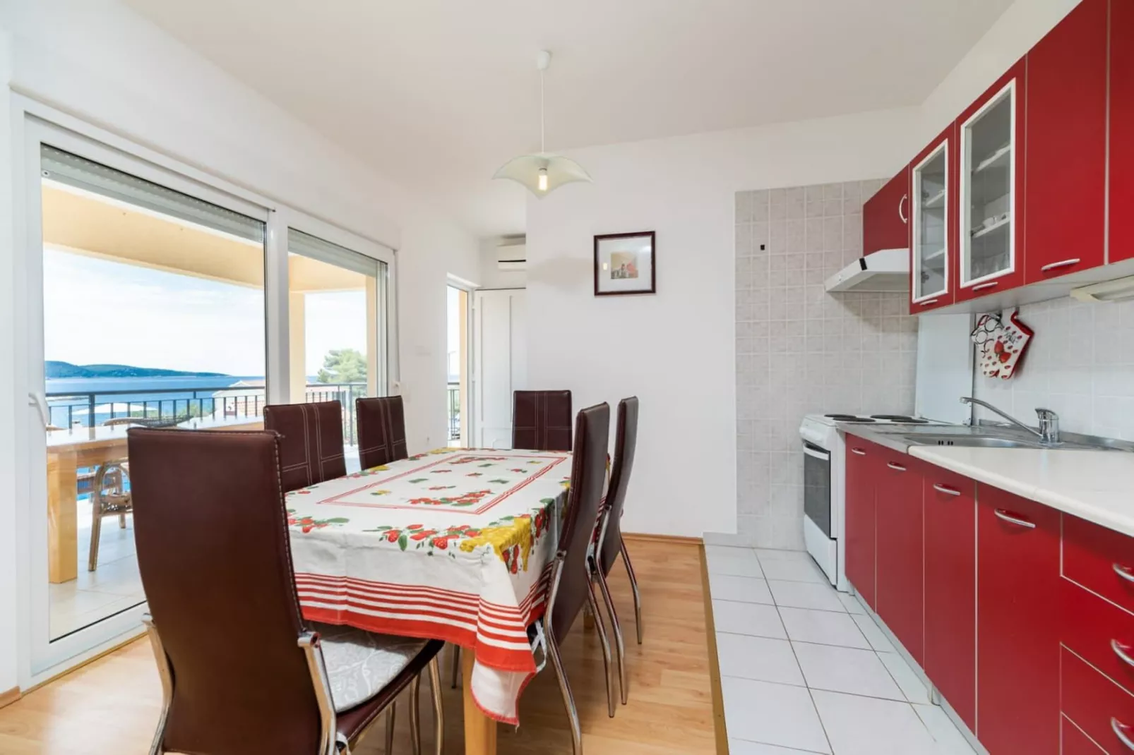 Apartments Fran-One Bedroom Apartment with Terrace and Sea View ( Fran 1 )-Eetkamer