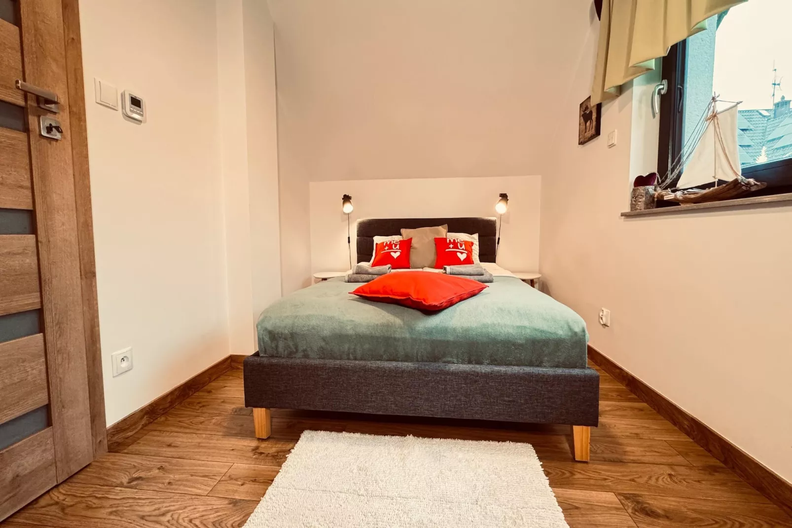 Dom wakacyjny Wilcza 12b dla 2 osób-Slaapkamer