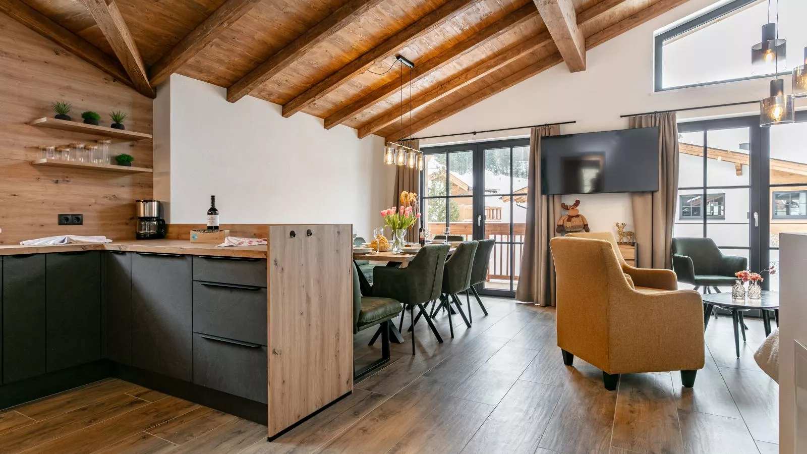 Tauernlodge Eben A4 - Woonkamer