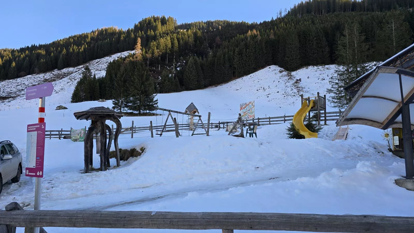 Schönangeralm Skihütte - Gebied winter 5km