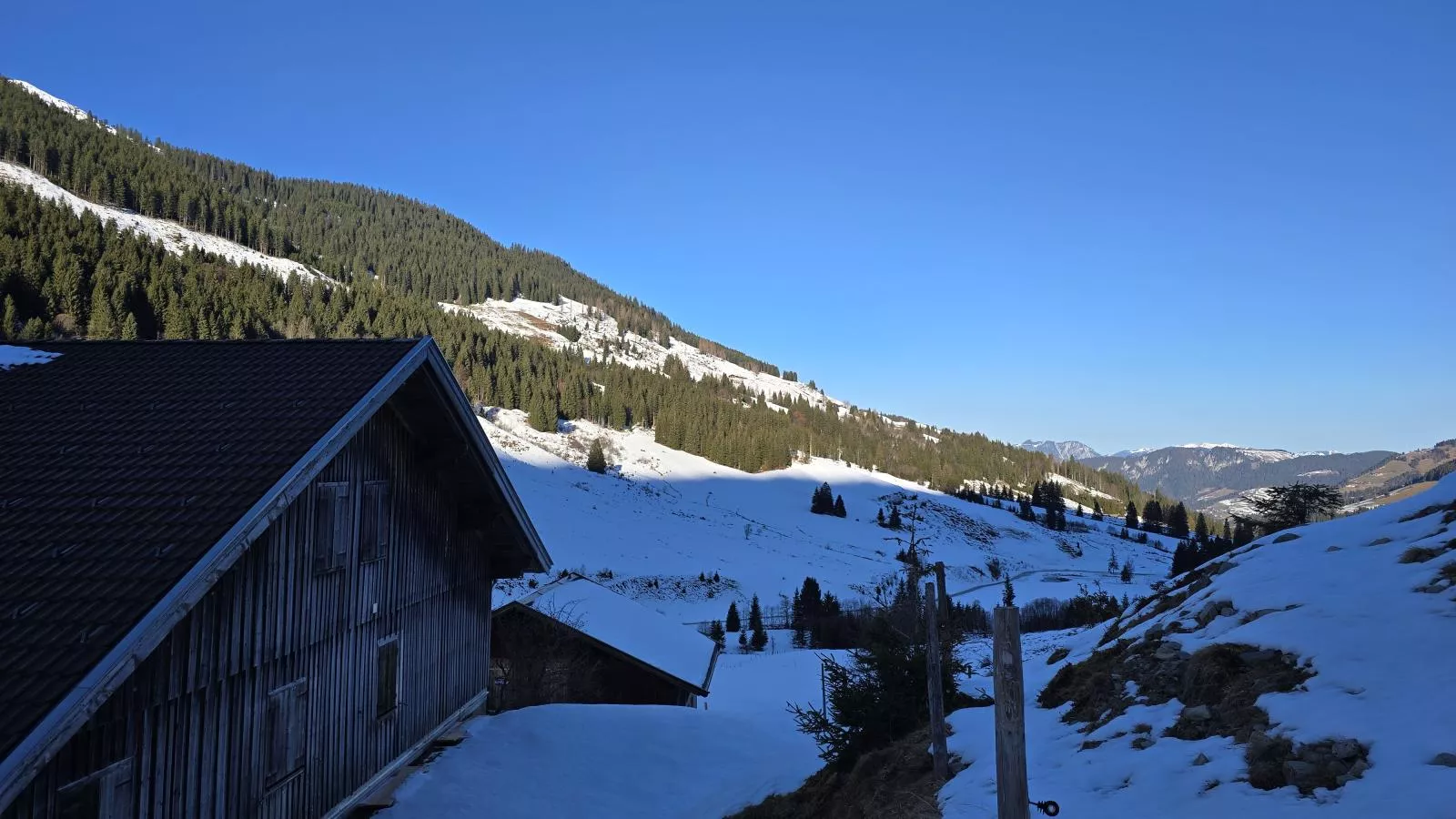 Schönangeralm Skihütte - Uitzicht winter