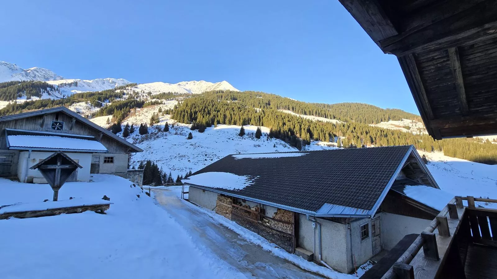 Schönangeralm Skihütte - Terrasbalkon