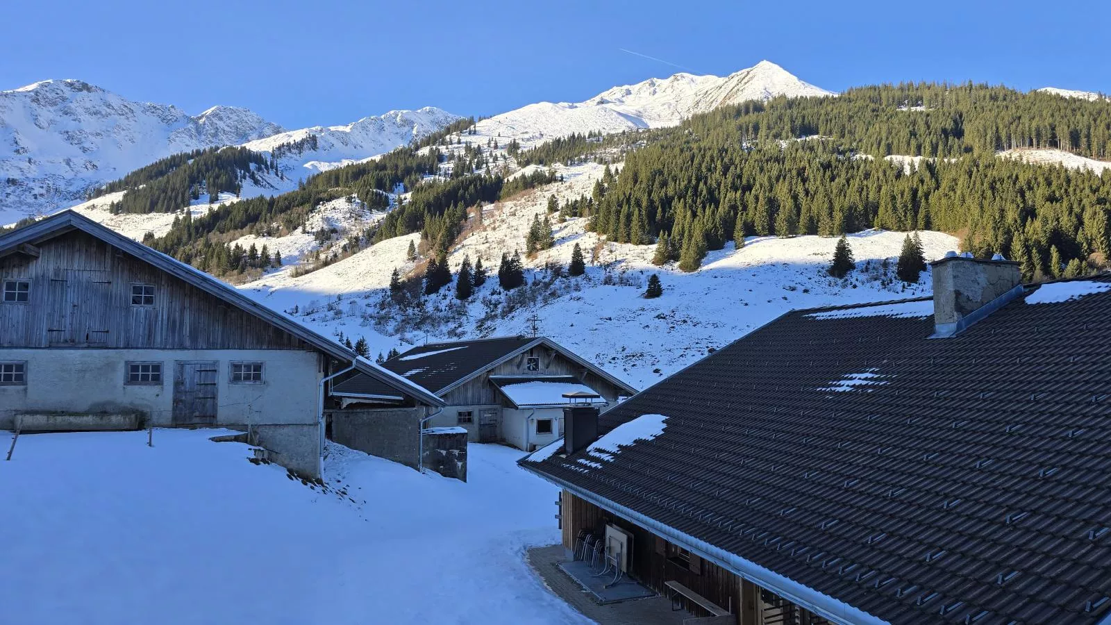 Schönangeralm Skihütte - Uitzicht winter