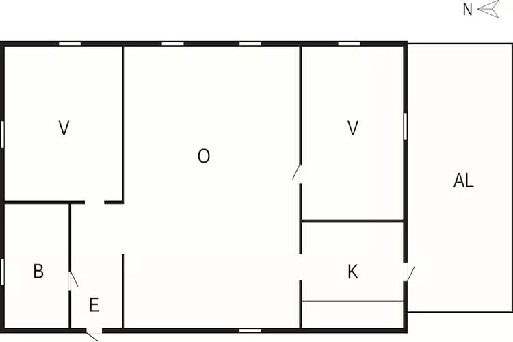 4 Personen vakantie huis in HÄLLEVADSHOLM - Plattegrond