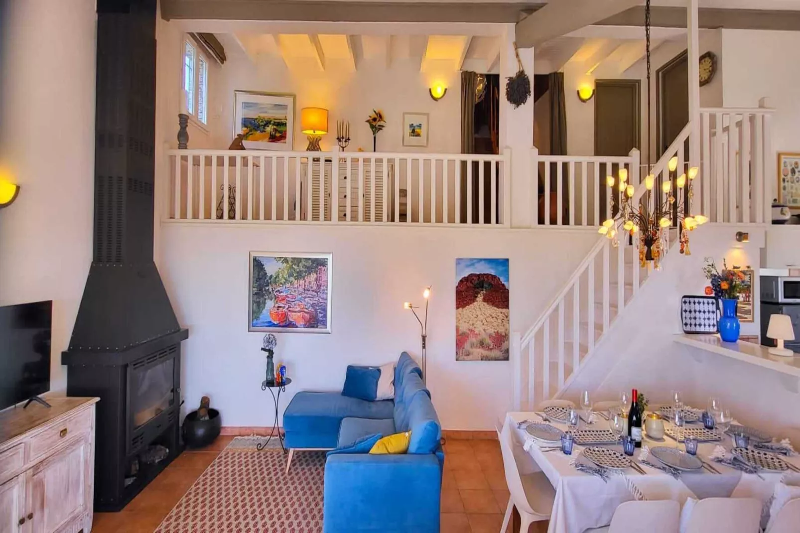 Villes sur Auzon - Woonkamer