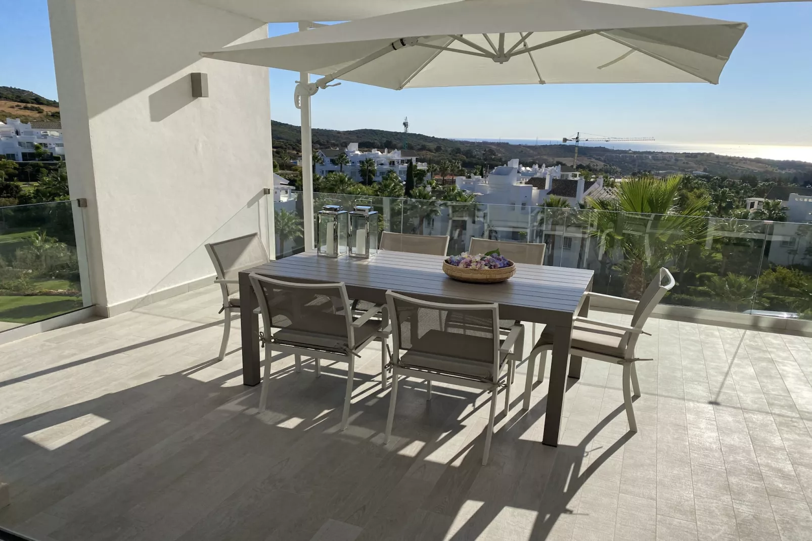 Stylish 3-Bed Apartment | Alcazaba Lagoon (1214) - Terrasbalkon