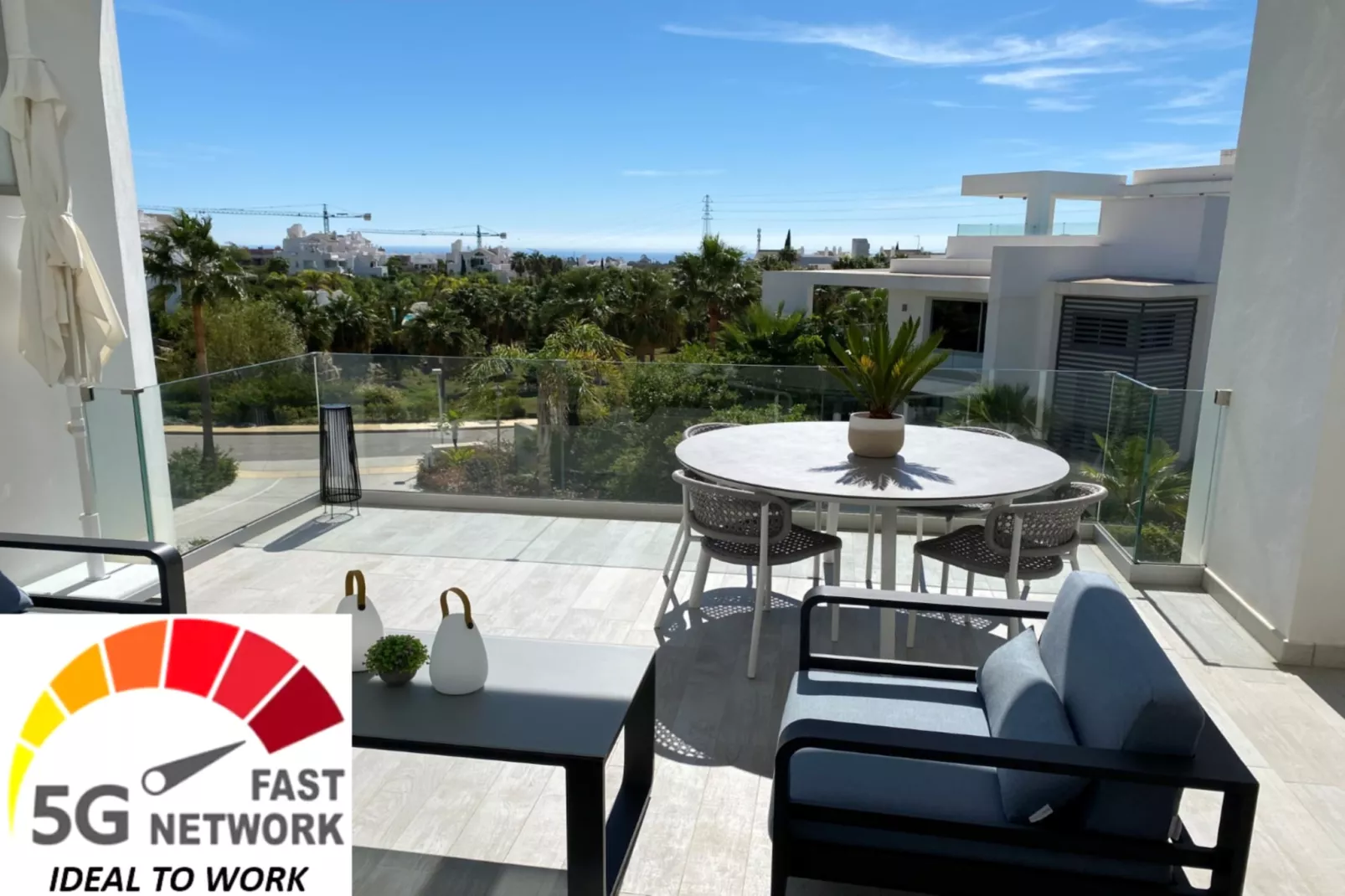 Stylish 2-Bed Apartment | Alcazaba Lagoon (1713) - Terrasbalkon