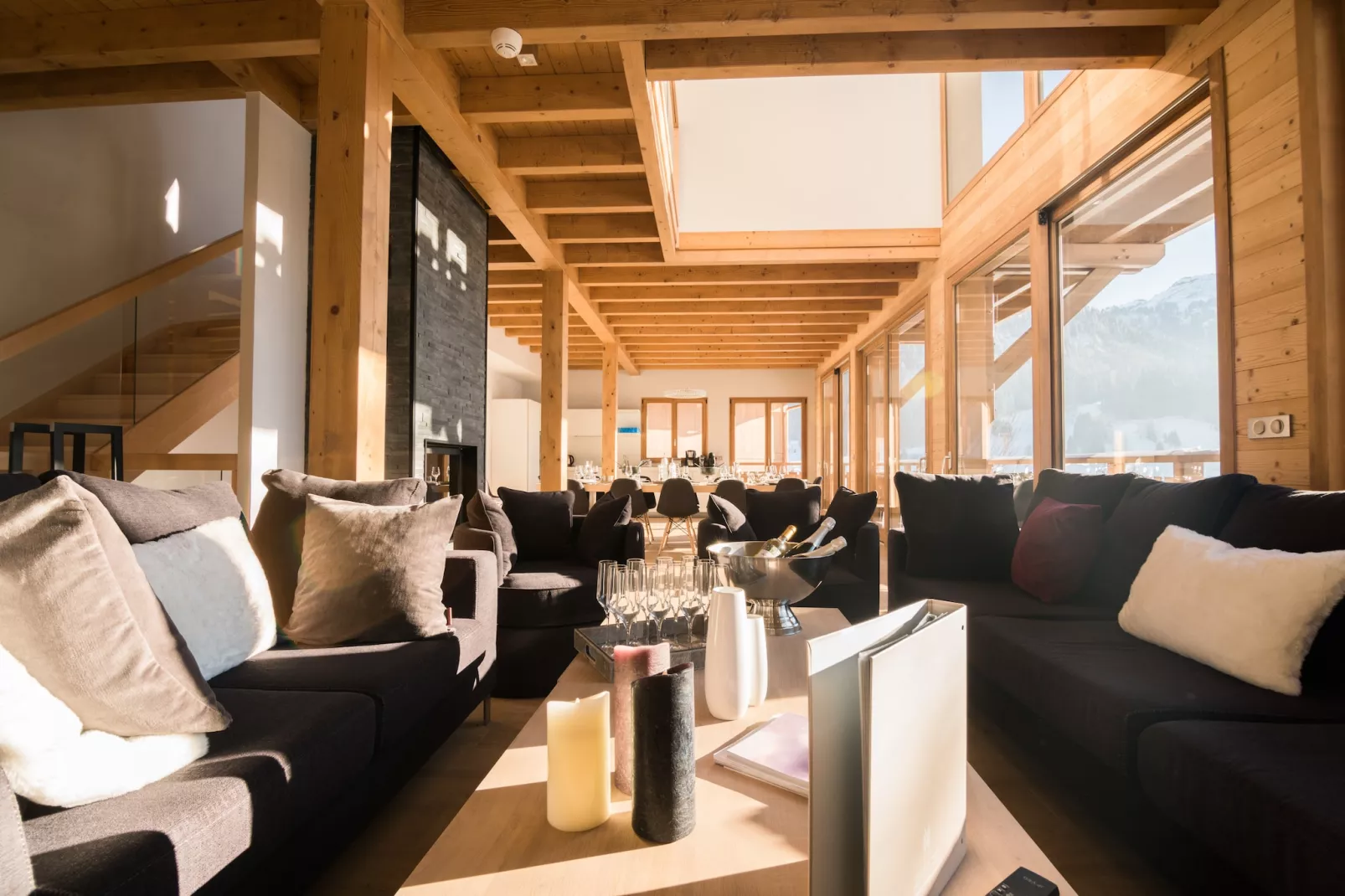 Les Portes de Megève 11 - Woonkamer