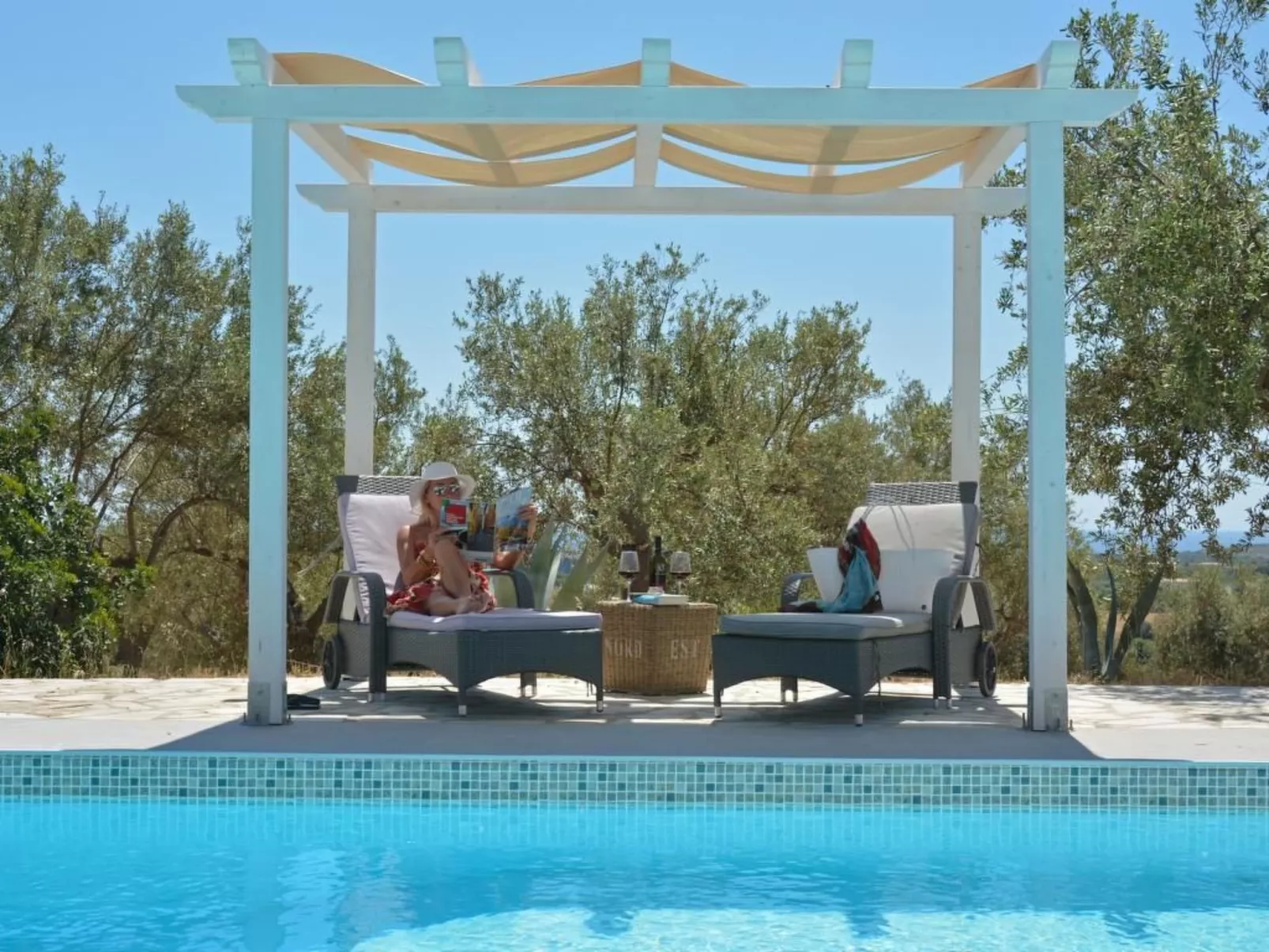 Moderne Ferienvilla bei Noto mit Meerblick und privatem Pool - Buiten