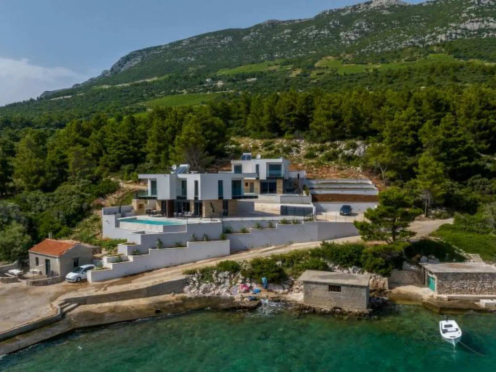 Beachfront villa Mare with seaview and pool - Buiten