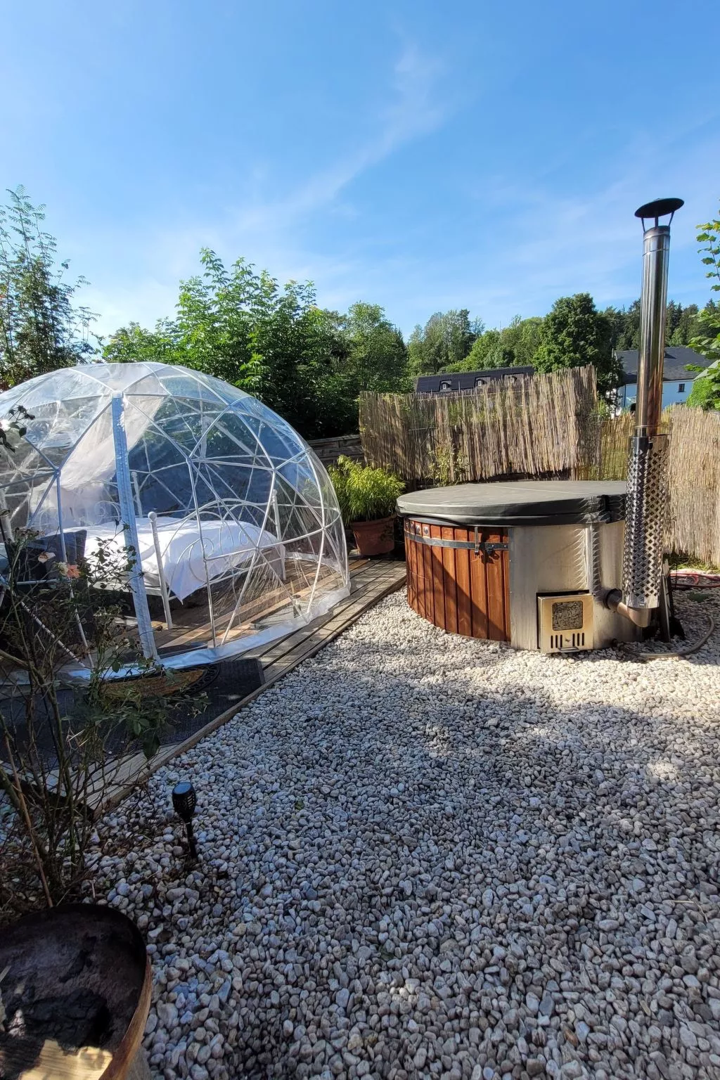 Bubble Übernachtung im Fichtelgebirge - Buiten