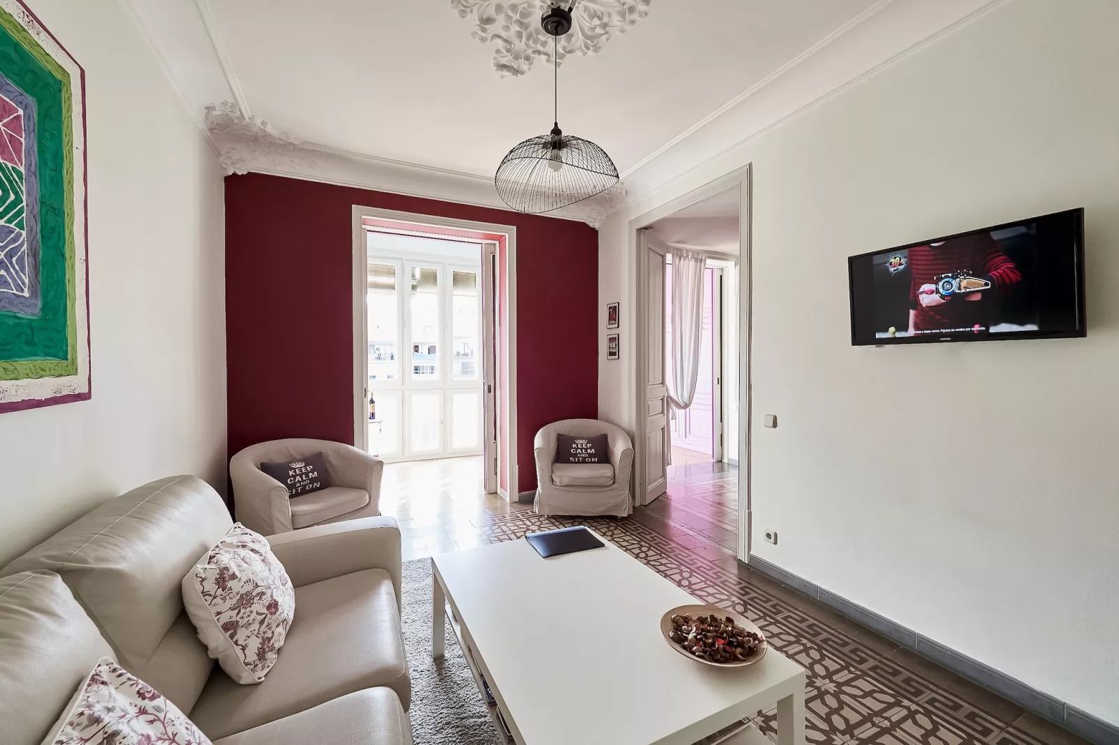 Rambla Paris Apartment - Woonkamer