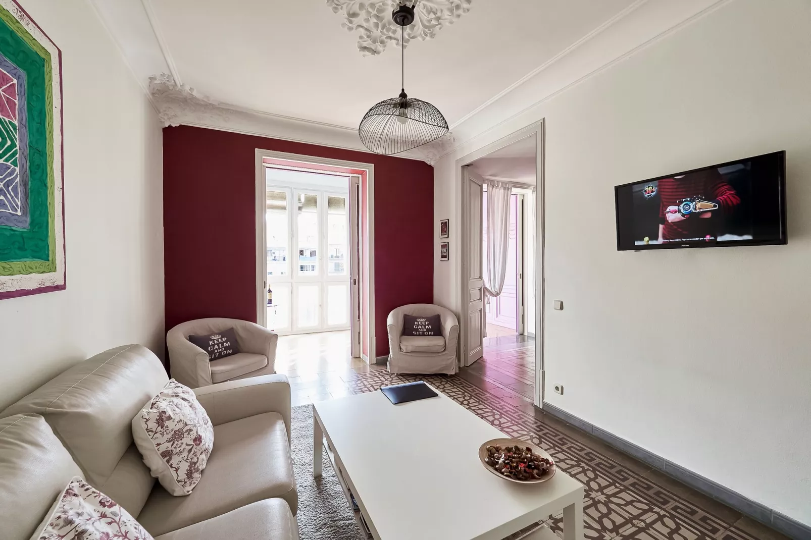Rambla Paris Apartment - Woonkamer