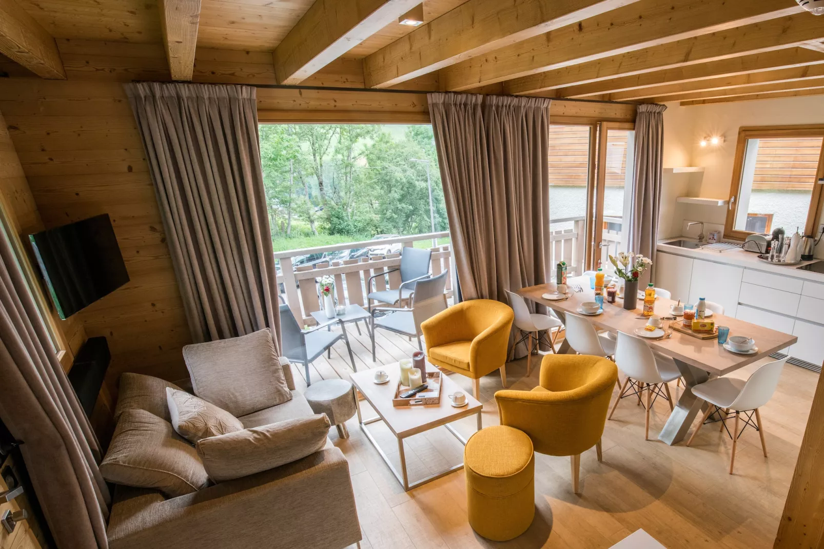Les Portes de Megève 14 - Woonkamer