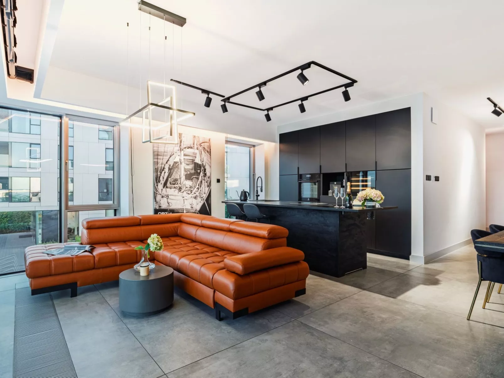 Yacht Park Apartment mit Panoramablick auf den Yachthafen in Gdynia, POLEN - Binnen