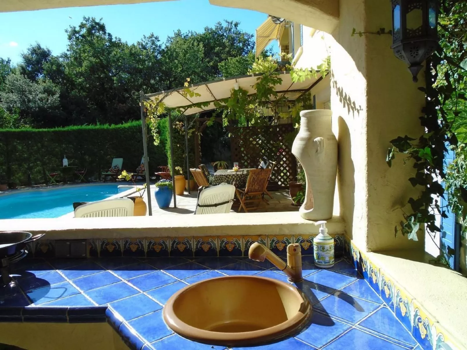 La Soleillade apt mit exklusiver Nutzung des großen Pools - Buiten