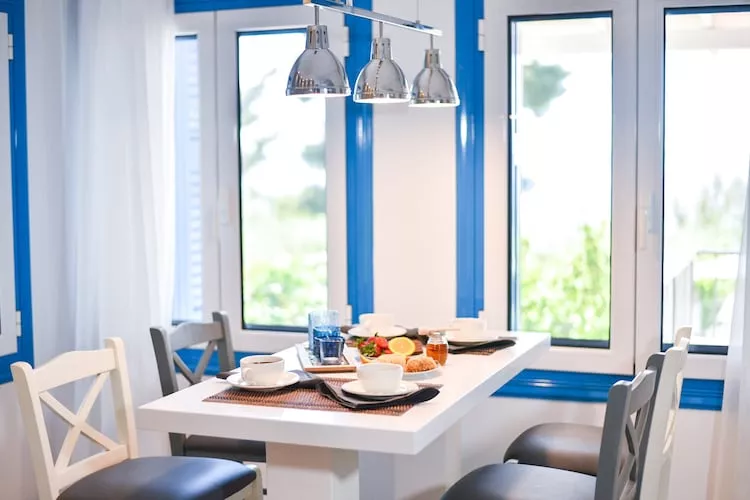 Holiday residence Acrotel Athena Villas, Elia Beach-Maisonette - Eetkamer