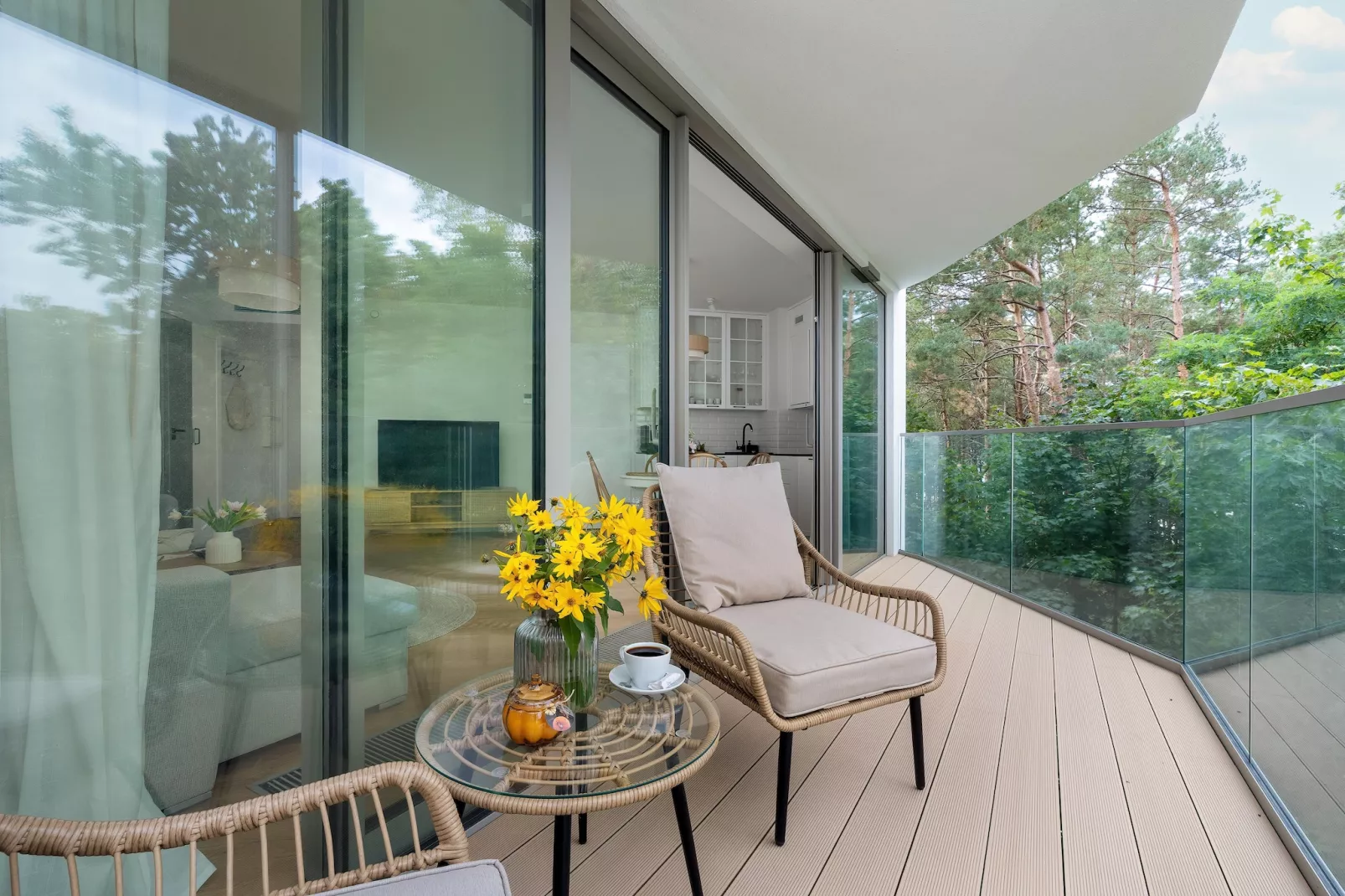 Apartament PINEA Grunwaldzka 82A-213 - Terrasbalkon