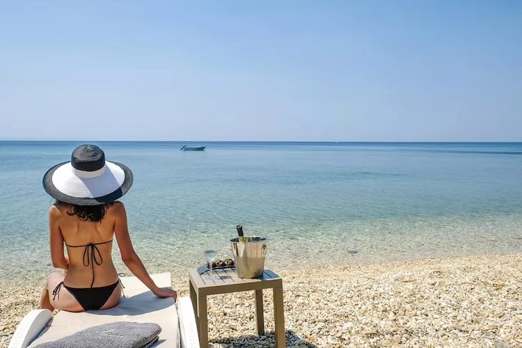 Holiday residence Acrotel Athena Villas, Elia Beach-1-bedroom-apartment ground floor - Waterzicht