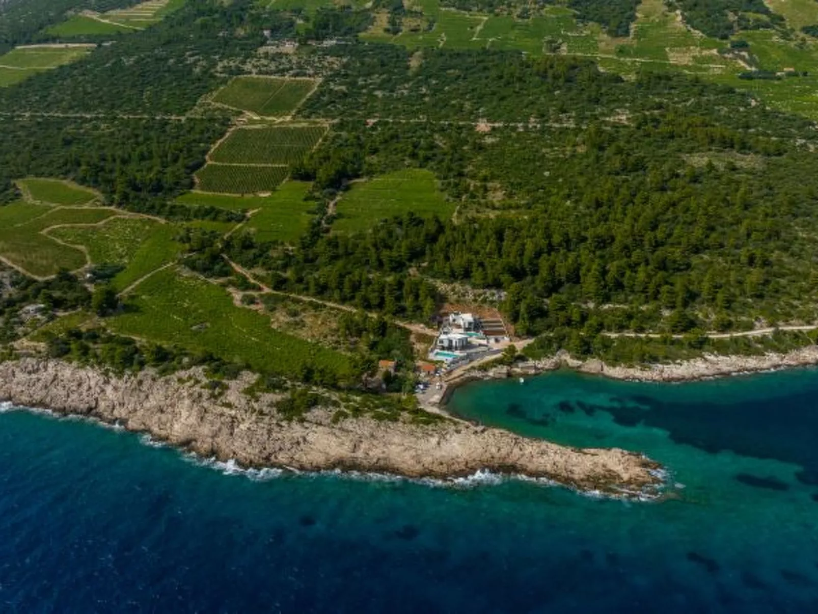 Beachfront villa Luce with seaview and pool - Buiten