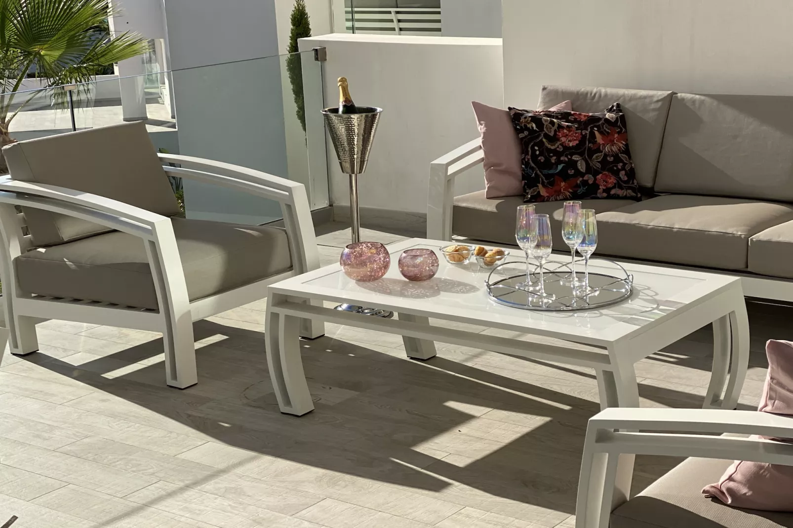 Stylish 3-Bed Apartment | Alcazaba Lagoon (1214) - Terrasbalkon