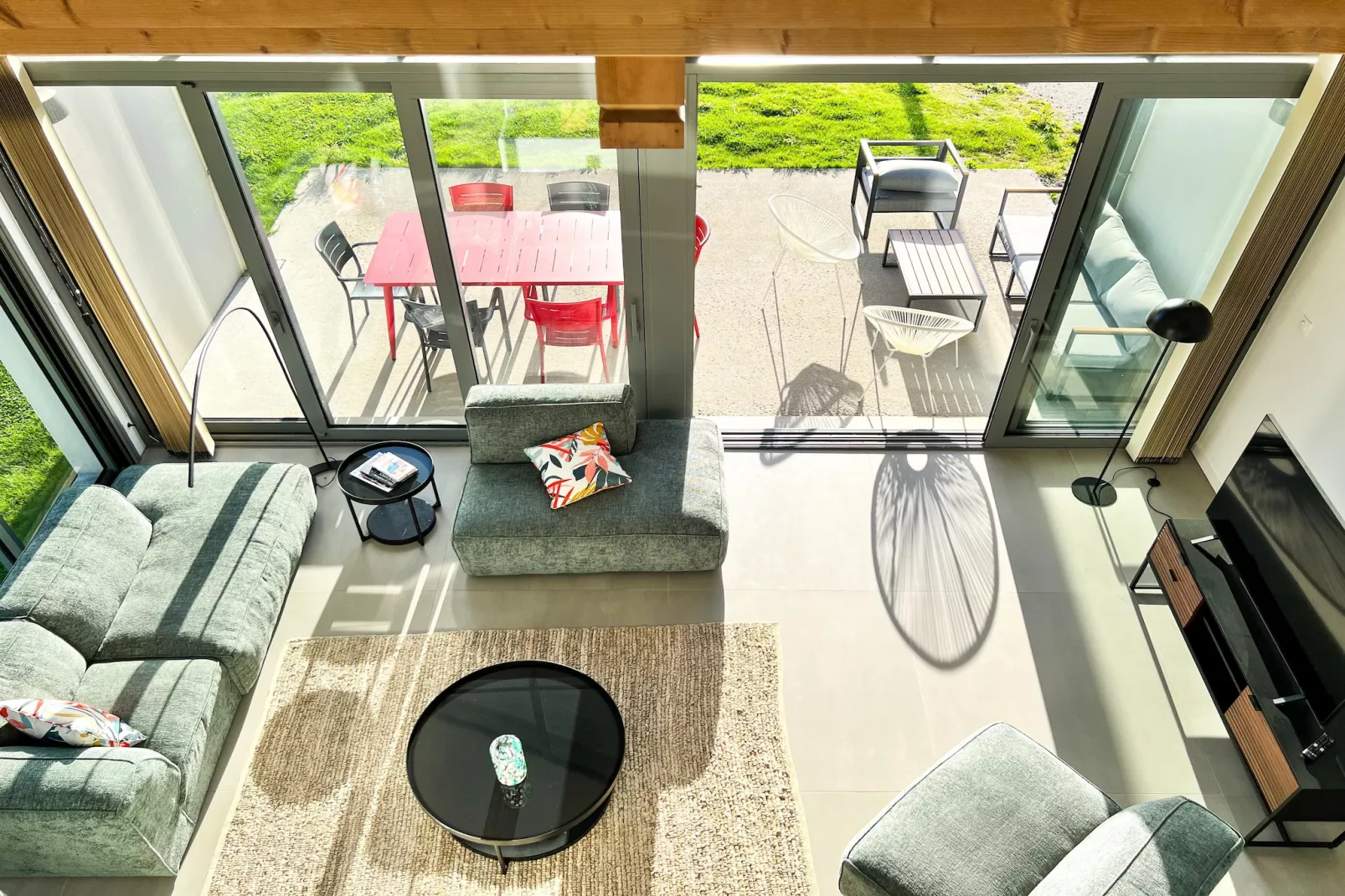 Architekten Villa mit Meerblick - Woonkamer