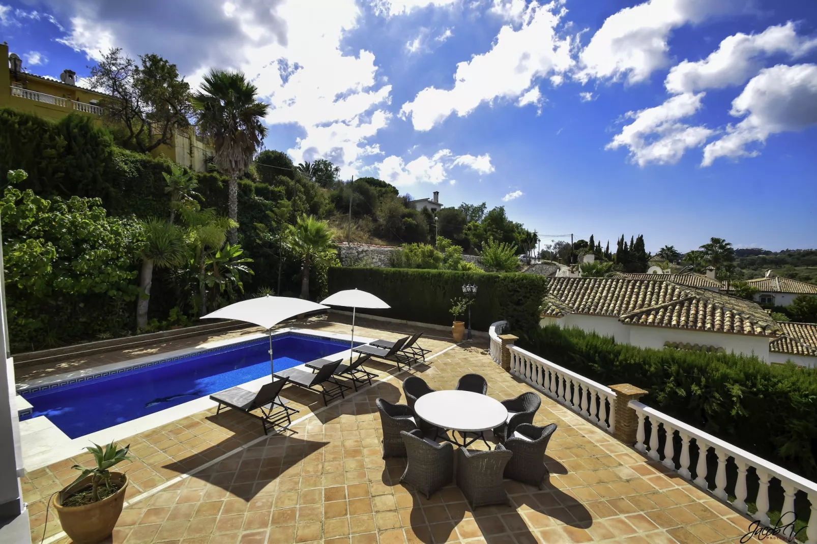 Tranquil Villa with Sea Views & Heated Pool! - Terras