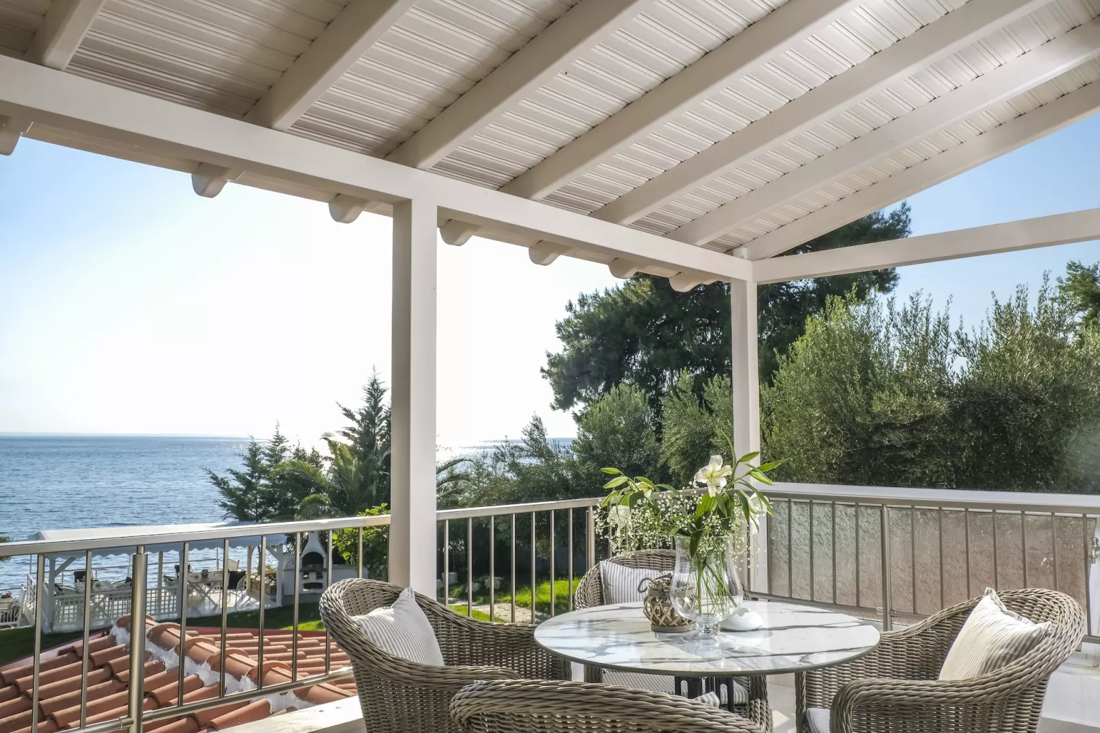 Holiday residence Acrotel Athena Villas, Elia Beach-Maisonette - Terrasbalkon