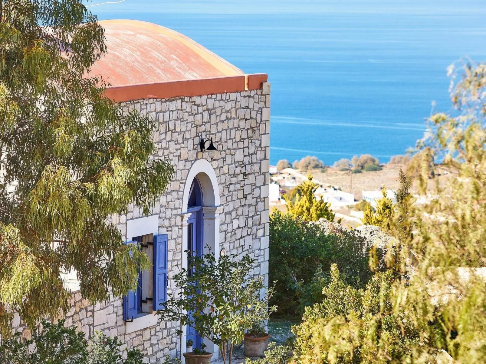 Traditionelle Natursteinvilla mit tollem Meerblick - Buiten