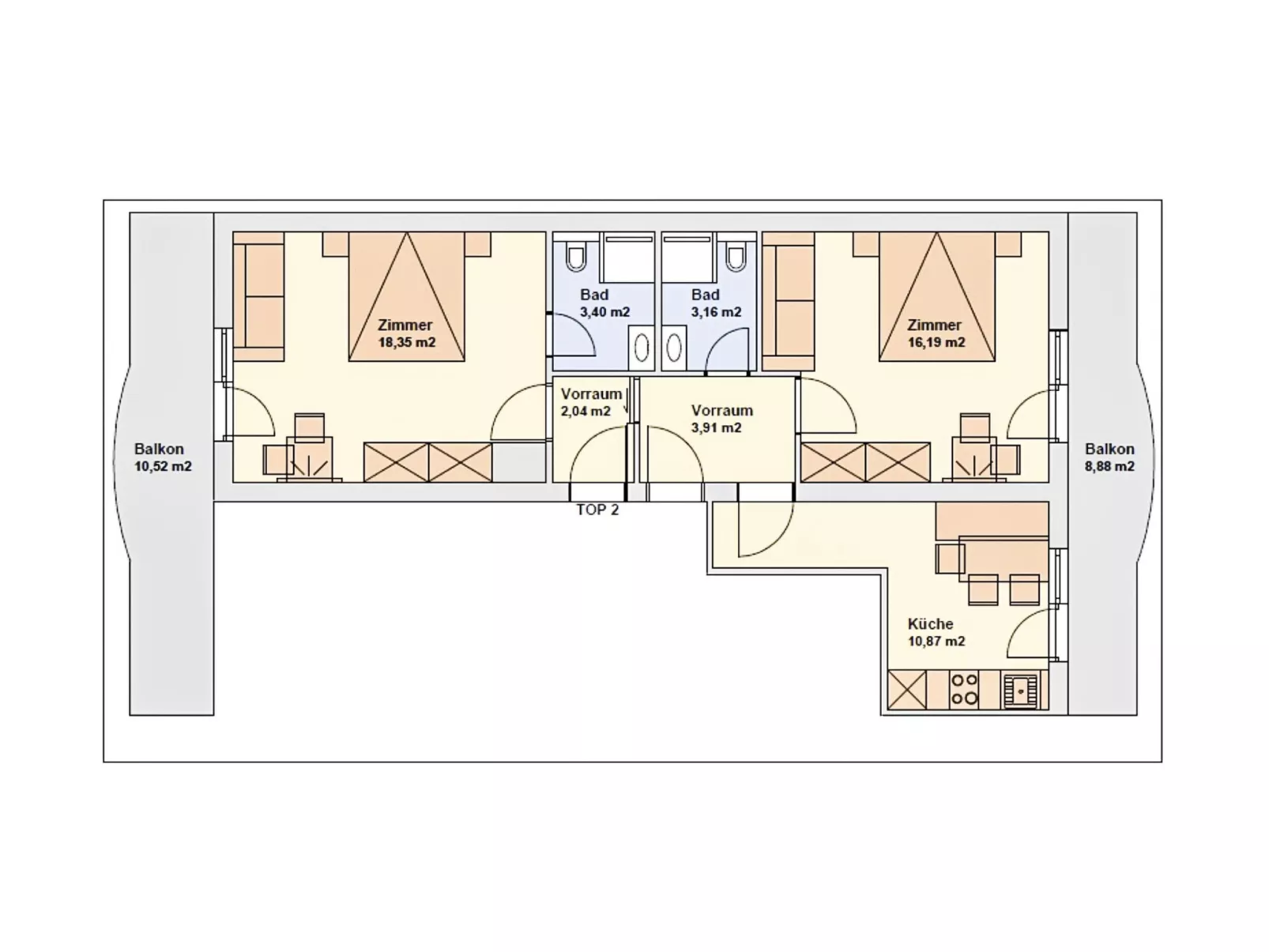 Appartements Binderhof - Binnen