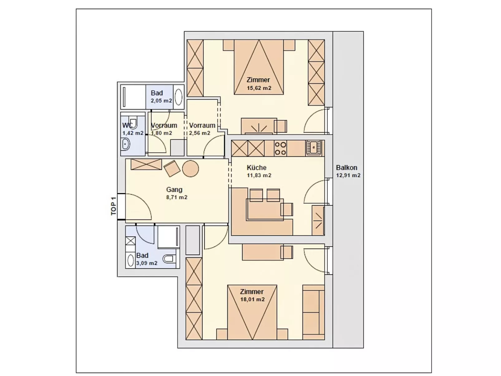 Appartements Binderhof - Binnen