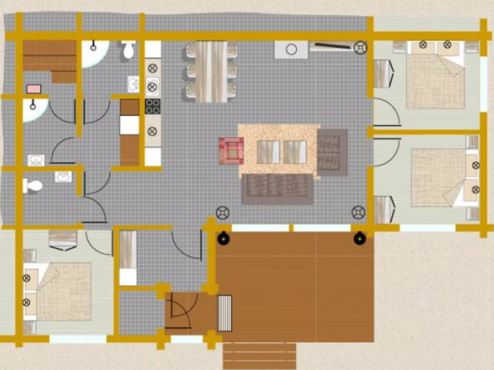 Hampus holiday home - Binnen