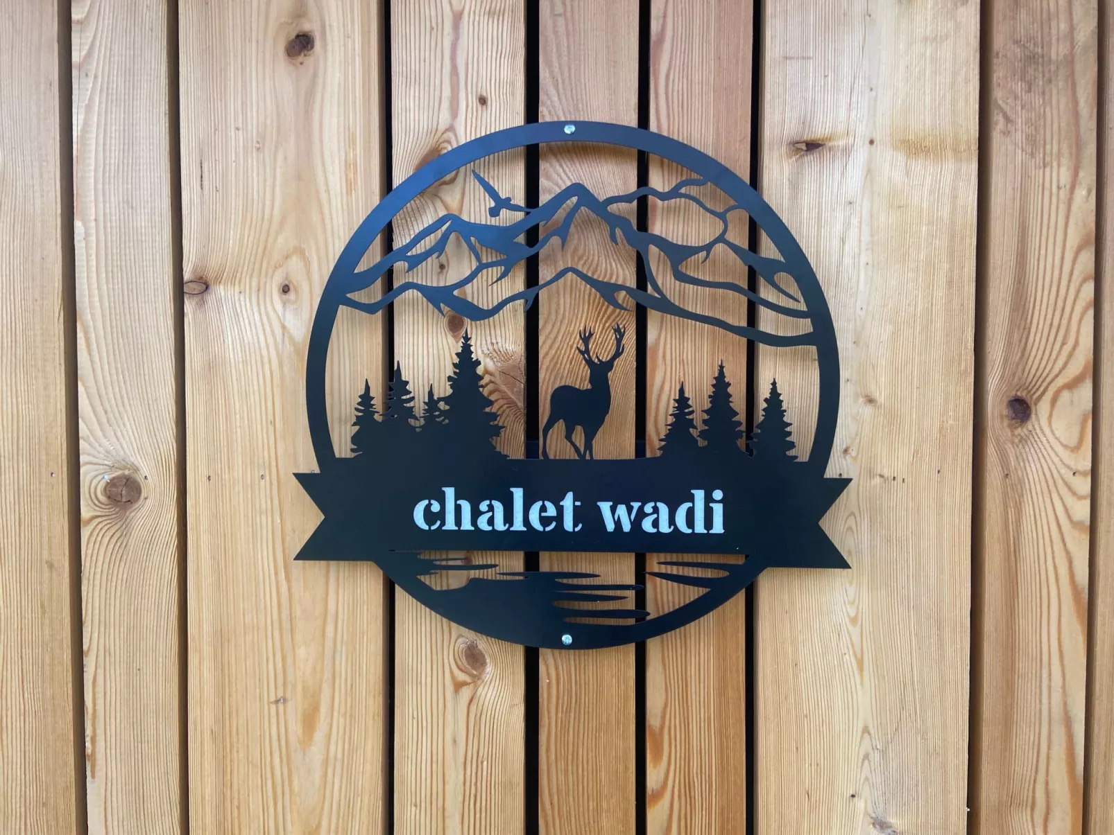 Modernes Chalet für 4 Personen in einem Waldpark - Buiten