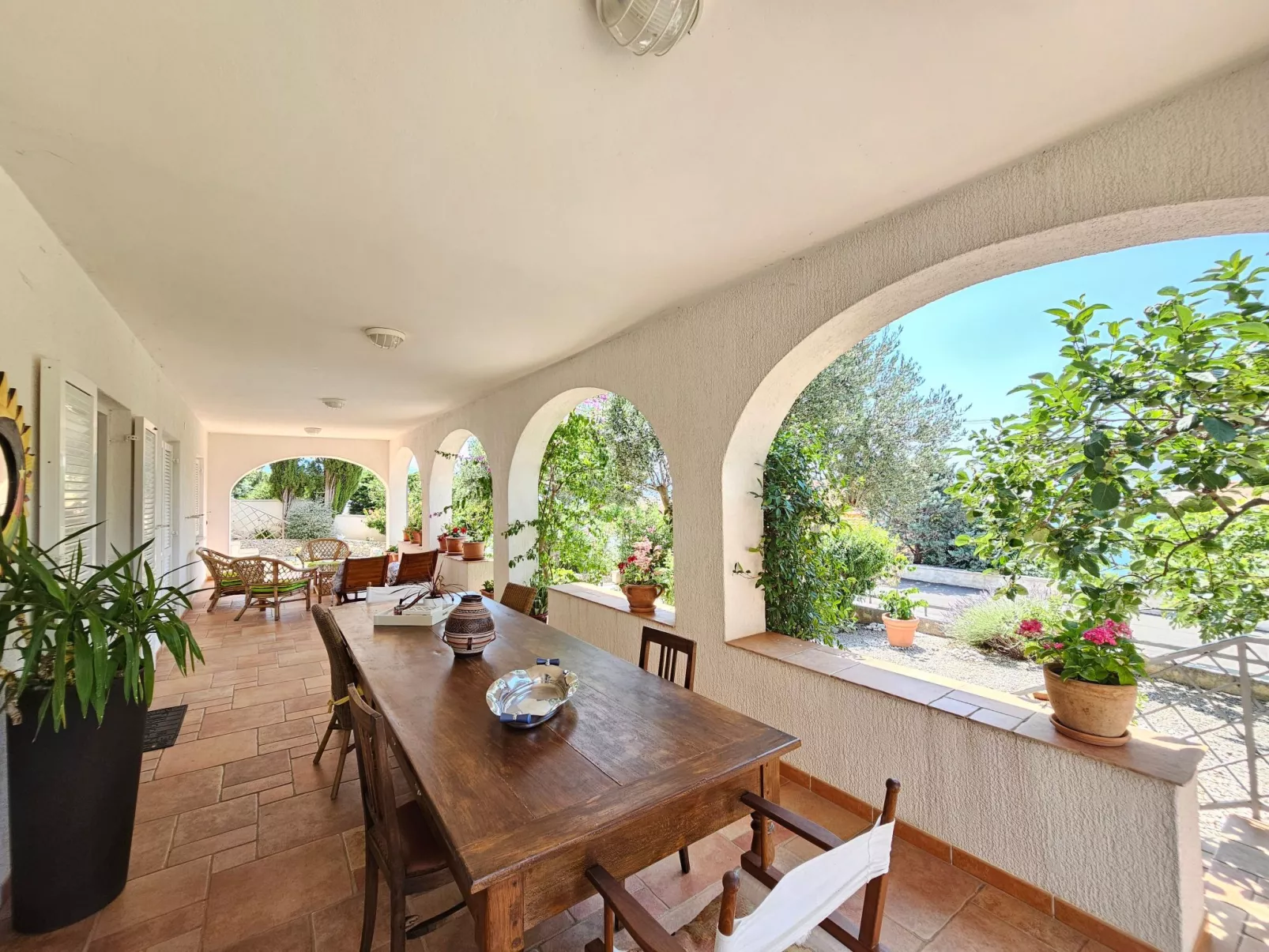 Zimmer für 2, mit Terrasse und Meerblick, ohne Küche - Buiten