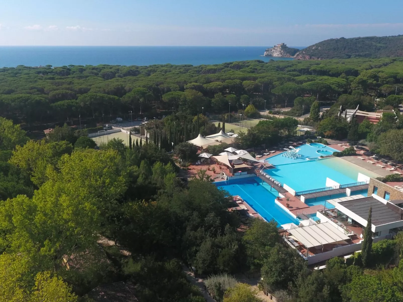 Safari-Lodge-Zelt in Castiglione della Pescaia - Buiten