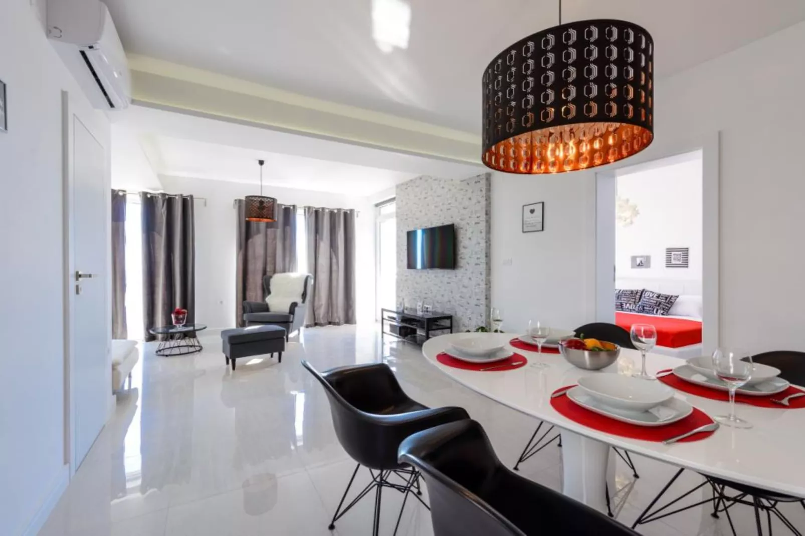 Apartments Villa Capitano - Two Bedroom Apartment with Balcony and Sea View (CRNI) - Eetkamer