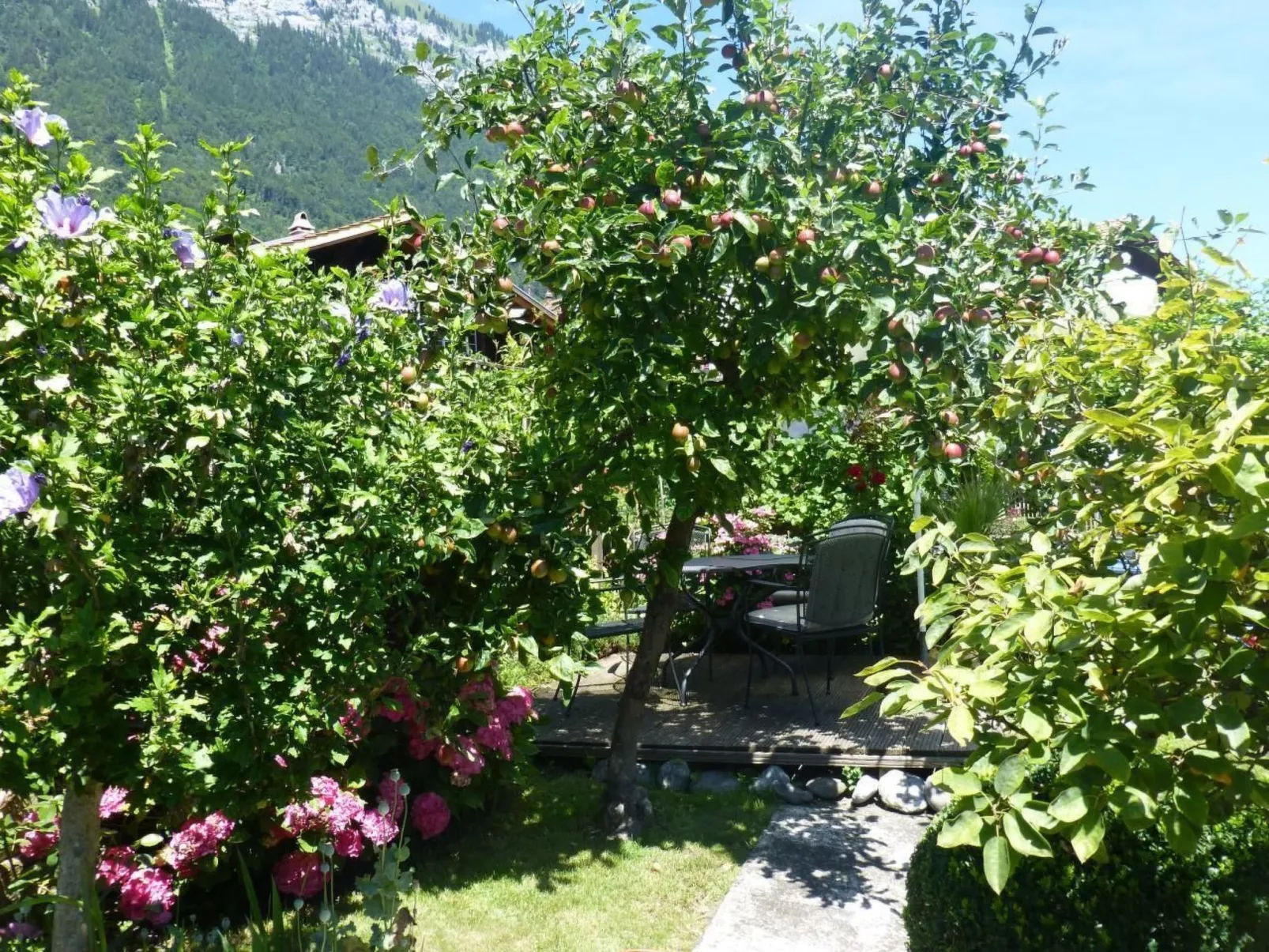 Chalet-Hausteil mit Garten im Dorfkern - Buiten