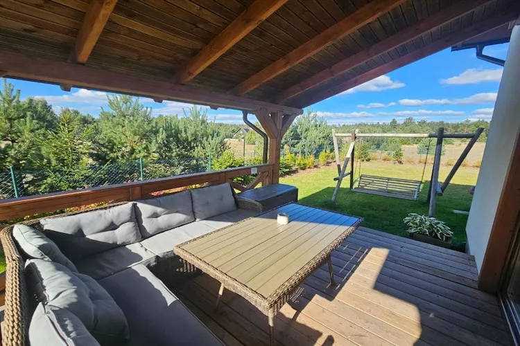 Dom wakacyjny bliźniak Wdzydze 1 - Terrasbalkon