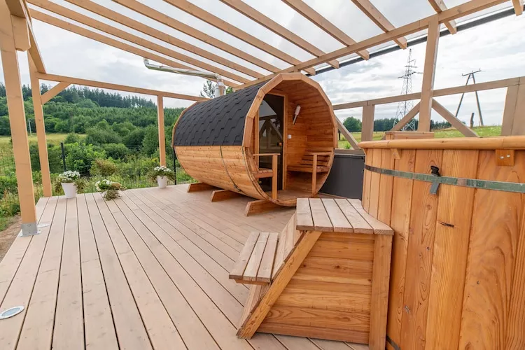Osada Trzy Siostry domek nr 3 dla 5 osób Duszniki - Sauna