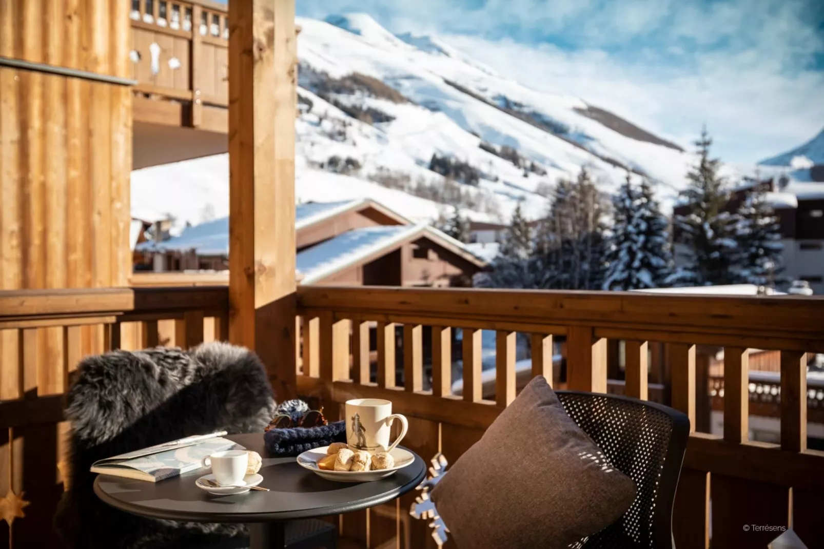 LES DEUX ALPES Neige et Soleil -A48P - Terrasbalkon