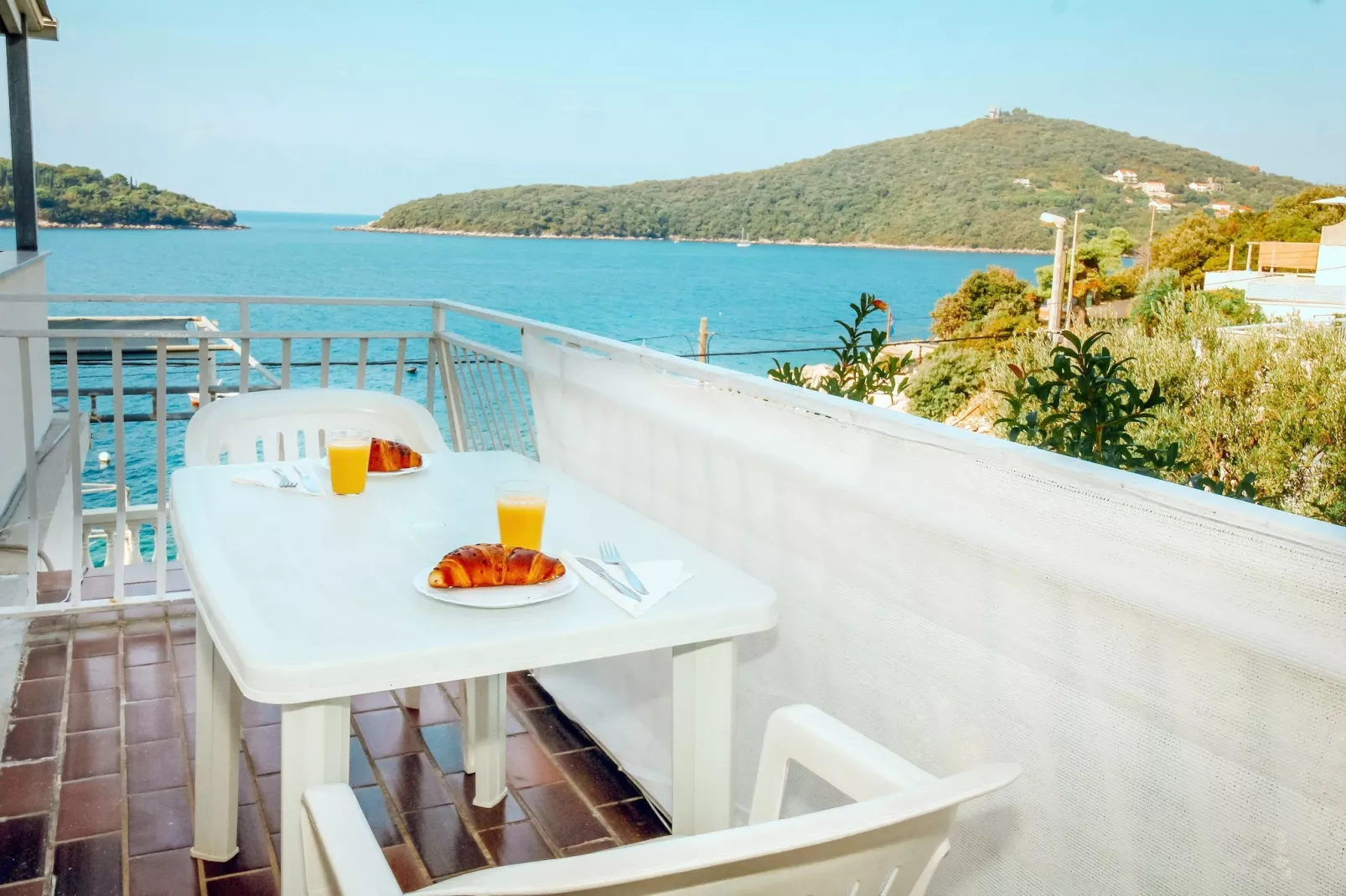 Apartments Ane - Two Bedroom Apartment with Terrace and Sea View - Terras