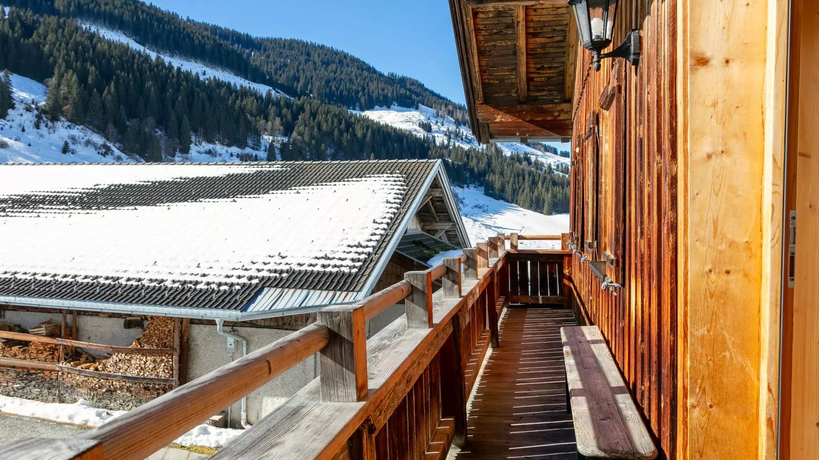 Schönangeralm Skihütte - Terrasbalkon