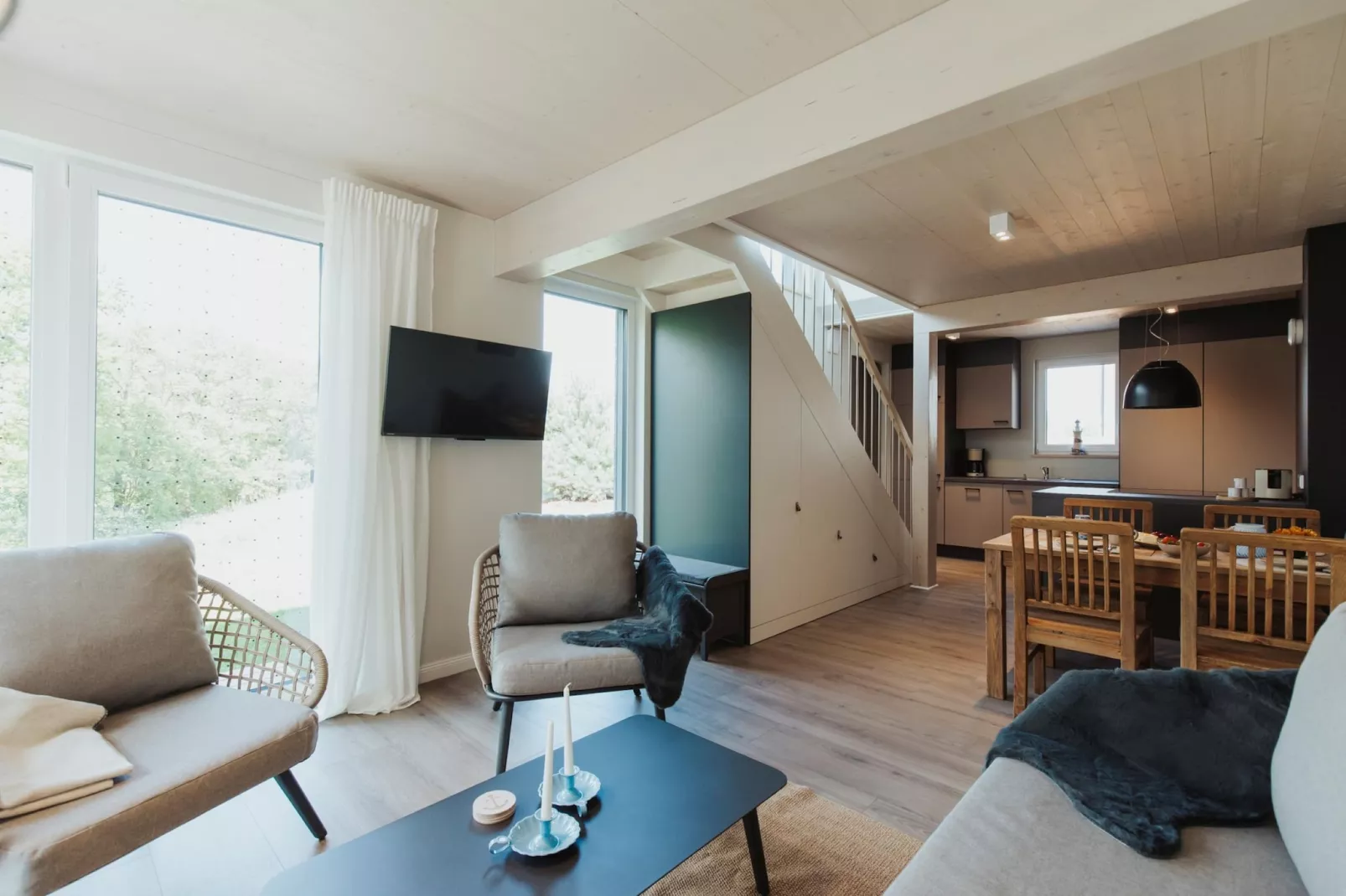 Rügen Resørt Sagard - XXL 2 Doppelhäuser - Woonkamer