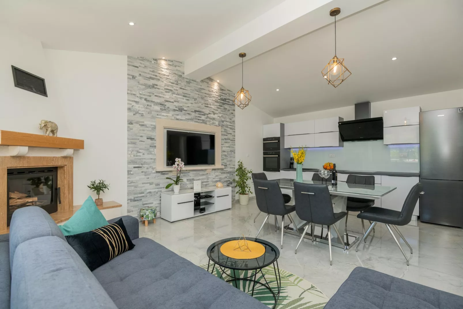 Holiday Home Maslina - Woonkamer