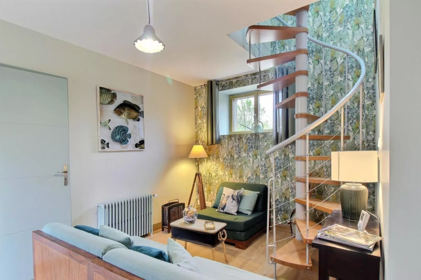 Joli Gite de vacances à Neulliac - Woonkamer